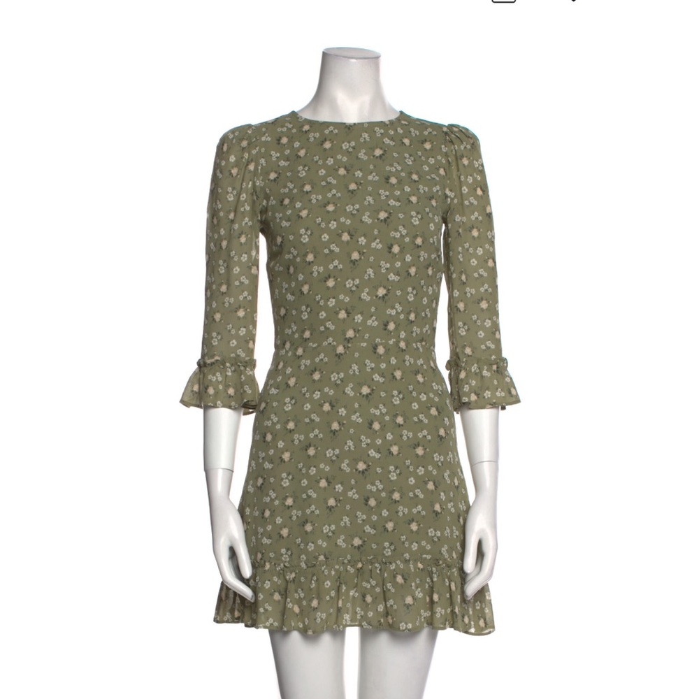 Reformation green floral dress